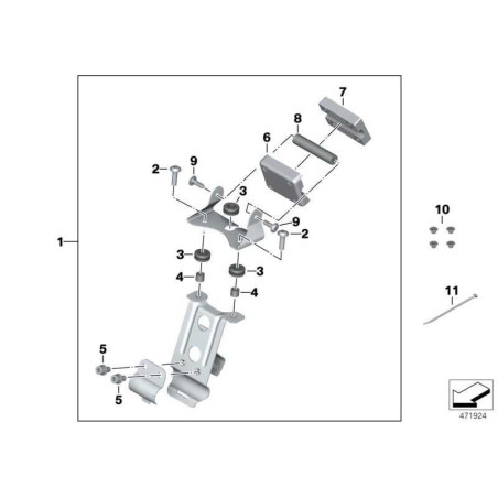 Madlo pre držiak navigácie