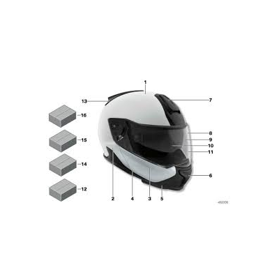 Vnútro náhradné System 7 prilby - vrchné