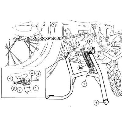 F650GS/DAKAR/G650GS/SERTAO Hlavný stojan