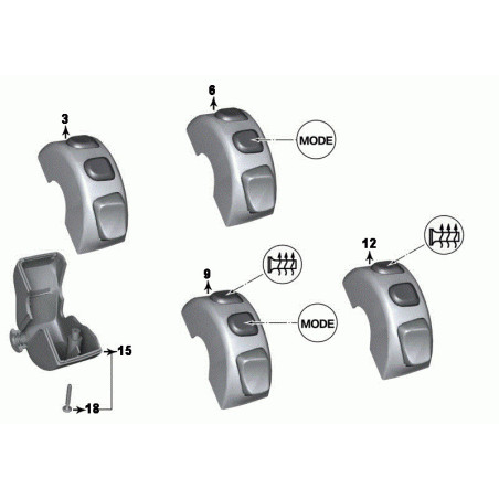 Prepínač pre vyhrievané rukoväťe