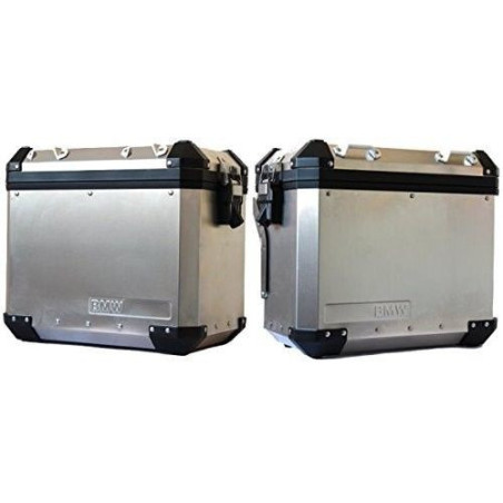 Alu kufor strieborný  44 litrový - ľavý