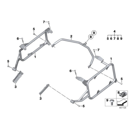 Sada držiakov bočných kufrov ALU BMW