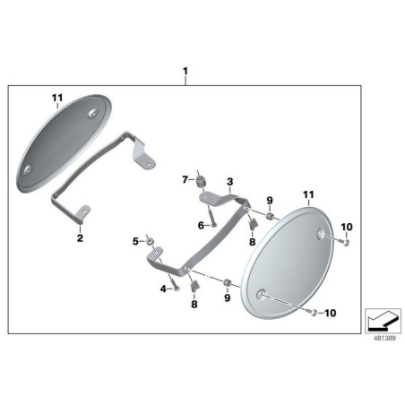 Držiak čísla podsedlového - Alpin White