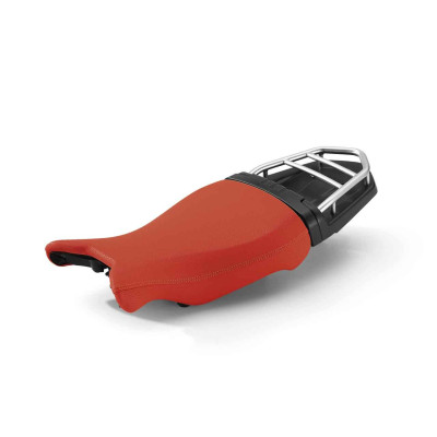 Sedadlo červené sólové pre kombináciu s nosičom