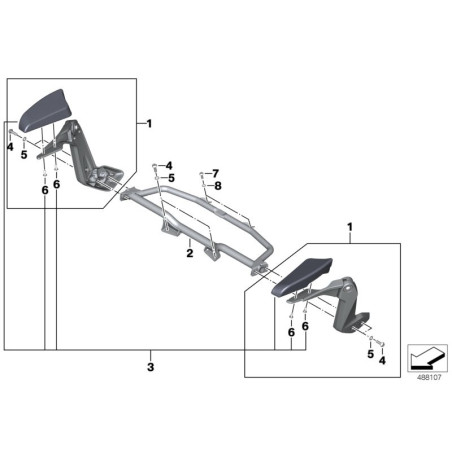 Opierka na nohu spolujazdca - pravá