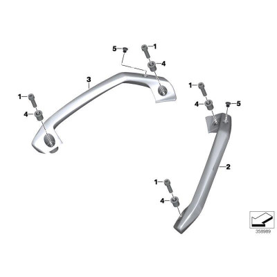 Bočné madlá pre C650 Sport - ľavé