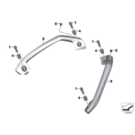 Bočné madlá pre C650 Sport - ľavé