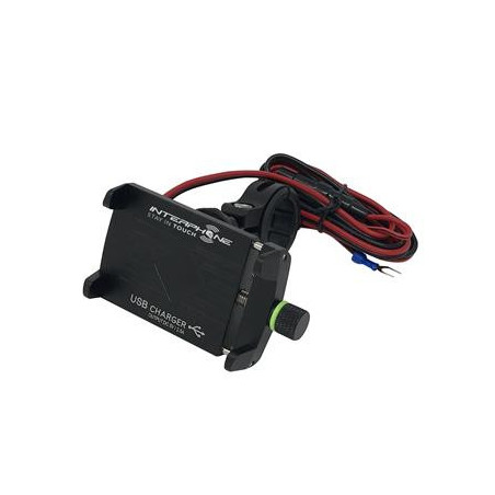 Držiak Interphone CRAB Evo Alu s odolnou konštrukciou a nabíjačkou