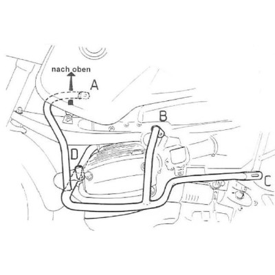 R850GS/1100GS do 99 padací rám chrom