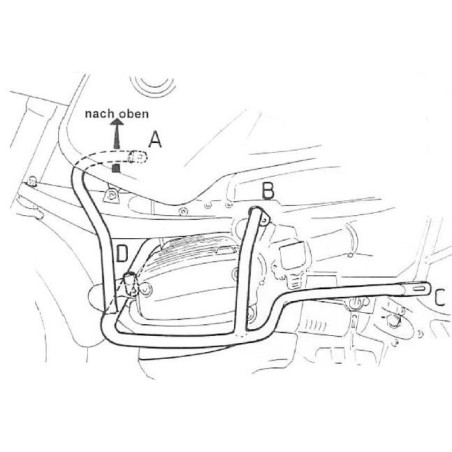R850GS/1100GS do 99 padací rám chrom