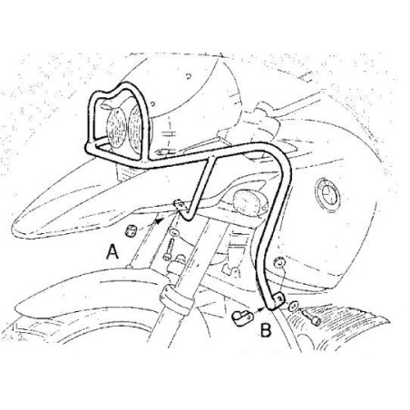 R1150GS 00-04/ADV 01-05 horné padáky čierne