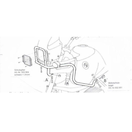R1150GS 00-04/ADV 01-05 horné padáky strieborné